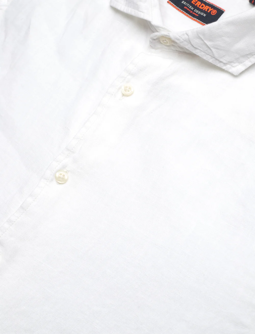 Superdry - VACATION L/S LINEN SHIRT - hørskjorter - optic - 4