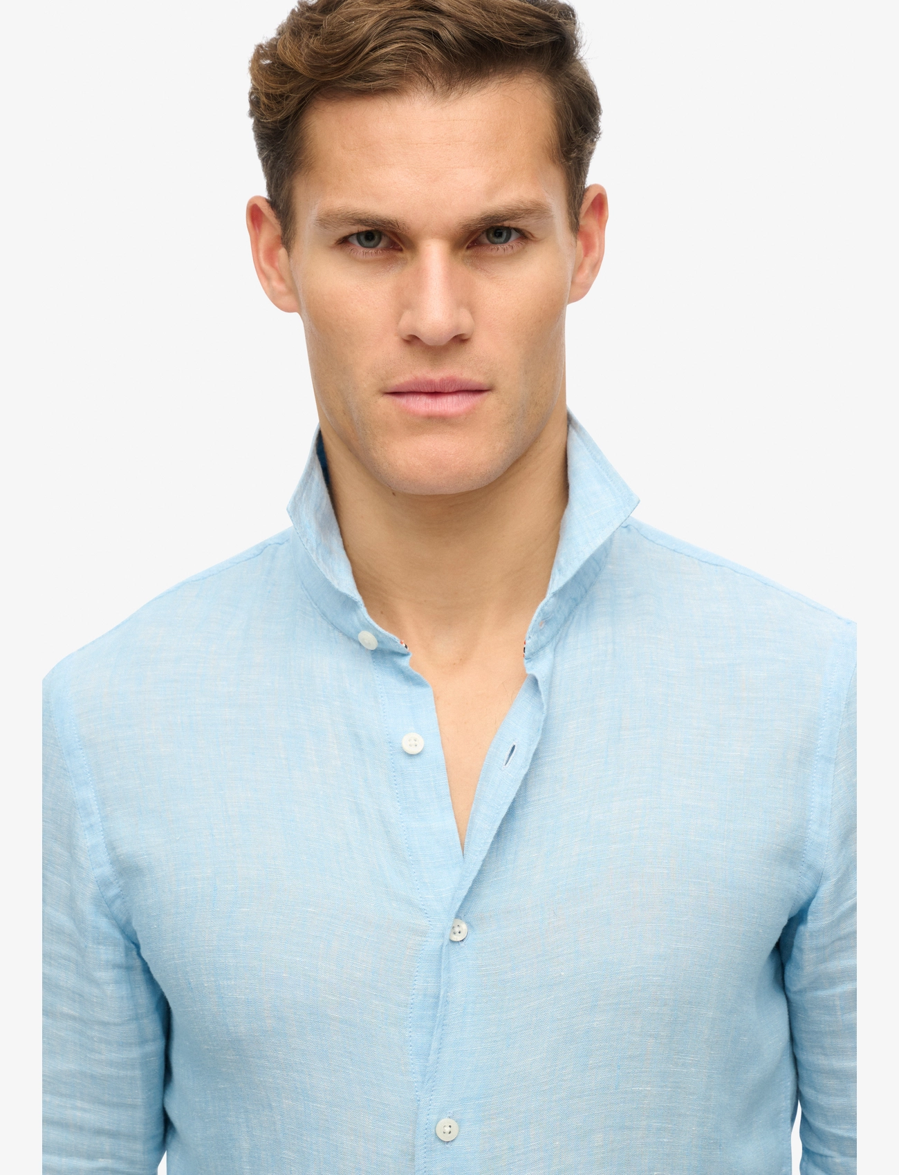 Superdry - VACATION L/S LINEN SHIRT - sea blue chambray - 2
