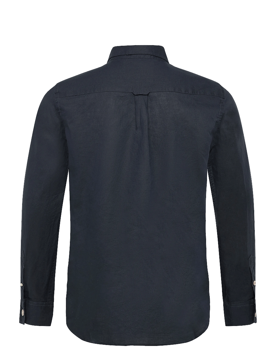 Superdry - COTTON LINEN LS SHIRT - linen shirts - eclipse navy - 2
