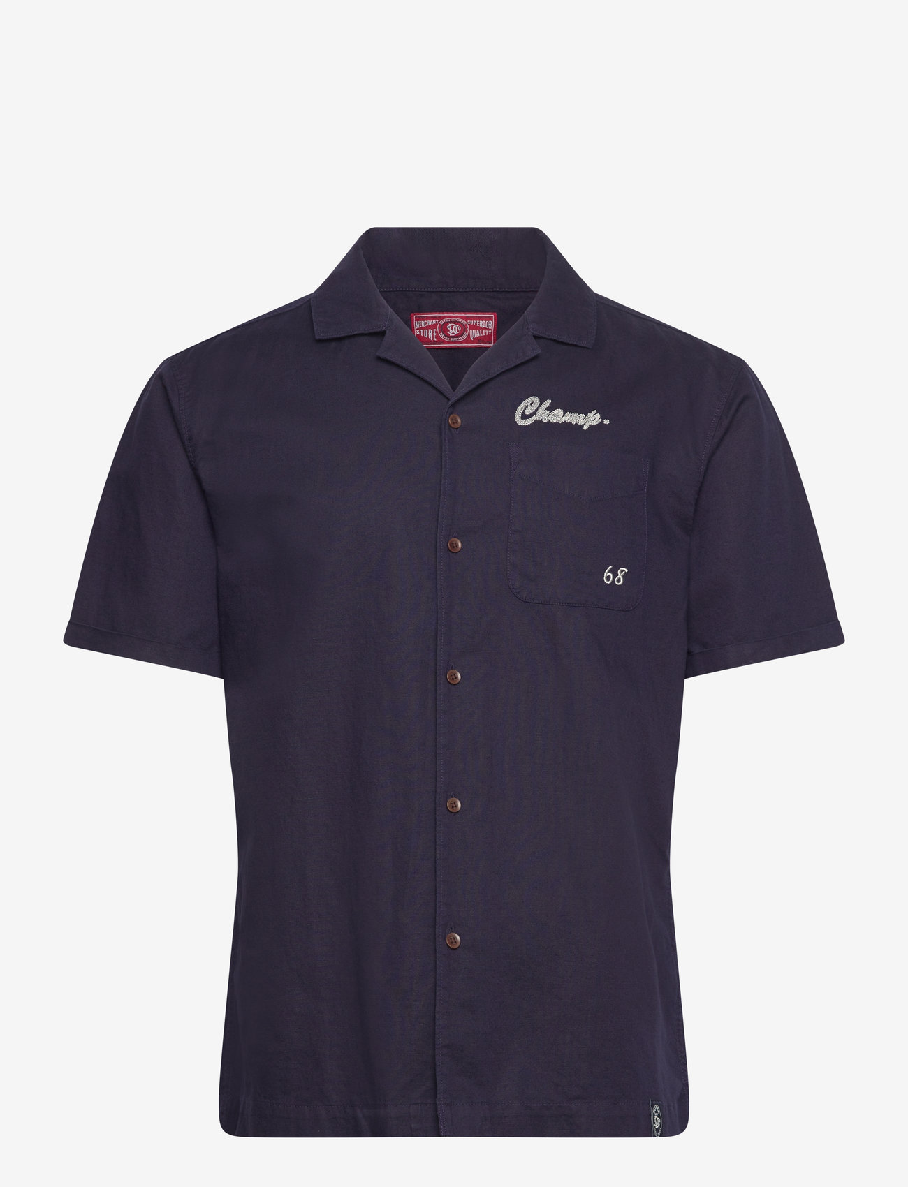 Superdry - MERCHANT RESORT SHIRT - hørskjorter - nautical navy - 1