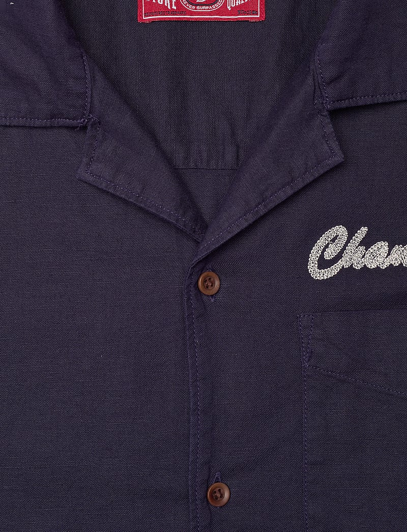 Superdry - MERCHANT RESORT SHIRT - leinenhemden - nautical navy - 5