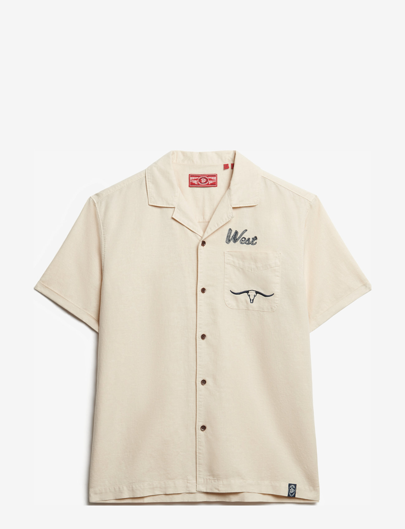 Superdry - MERCHANT RESORT SHIRT - hørskjorter - oatmeal beige - 1