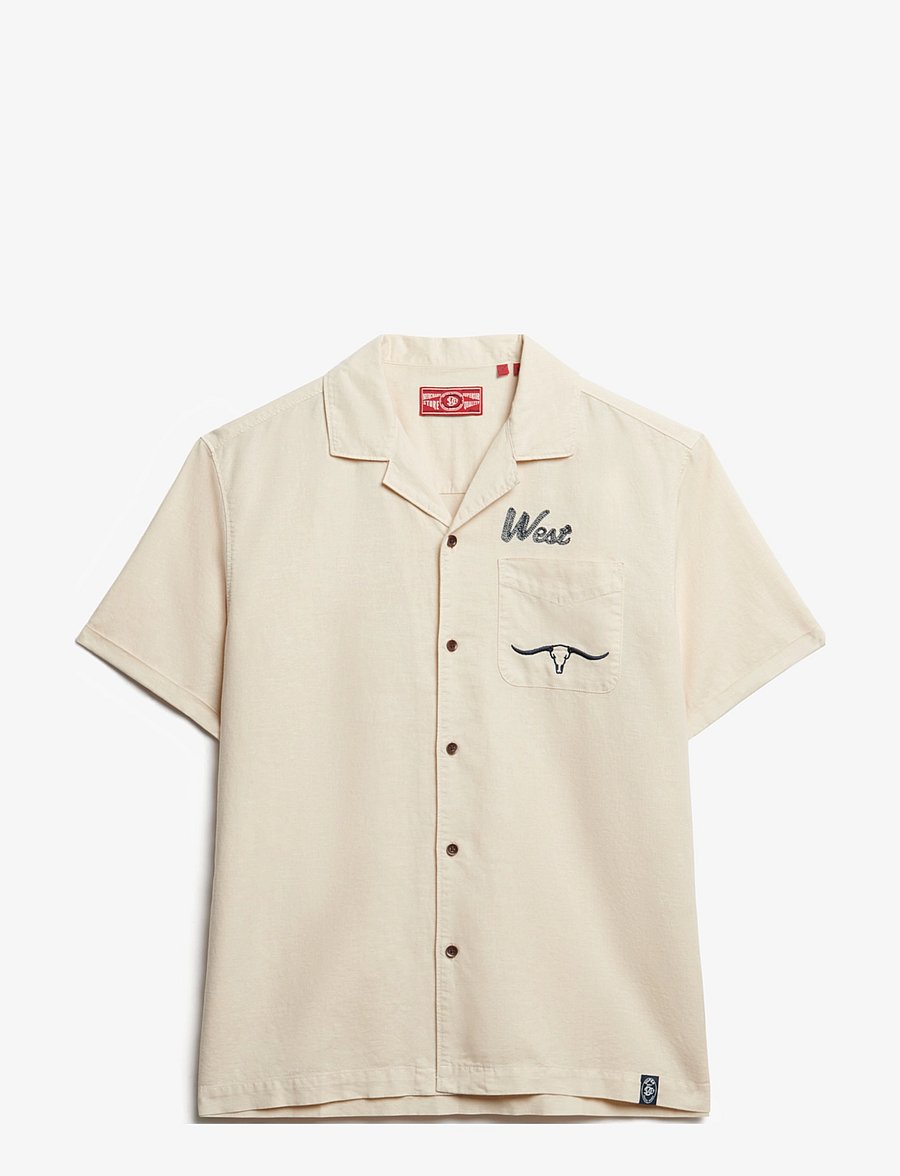Superdry - MERCHANT RESORT SHIRT - lina krekli - oatmeal beige - 1