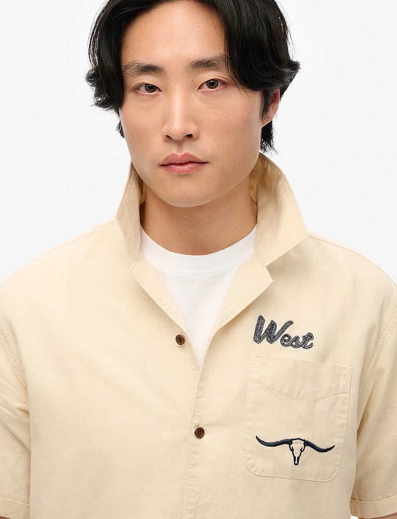 Superdry - MERCHANT RESORT SHIRT - linen shirts - oatmeal beige - 3