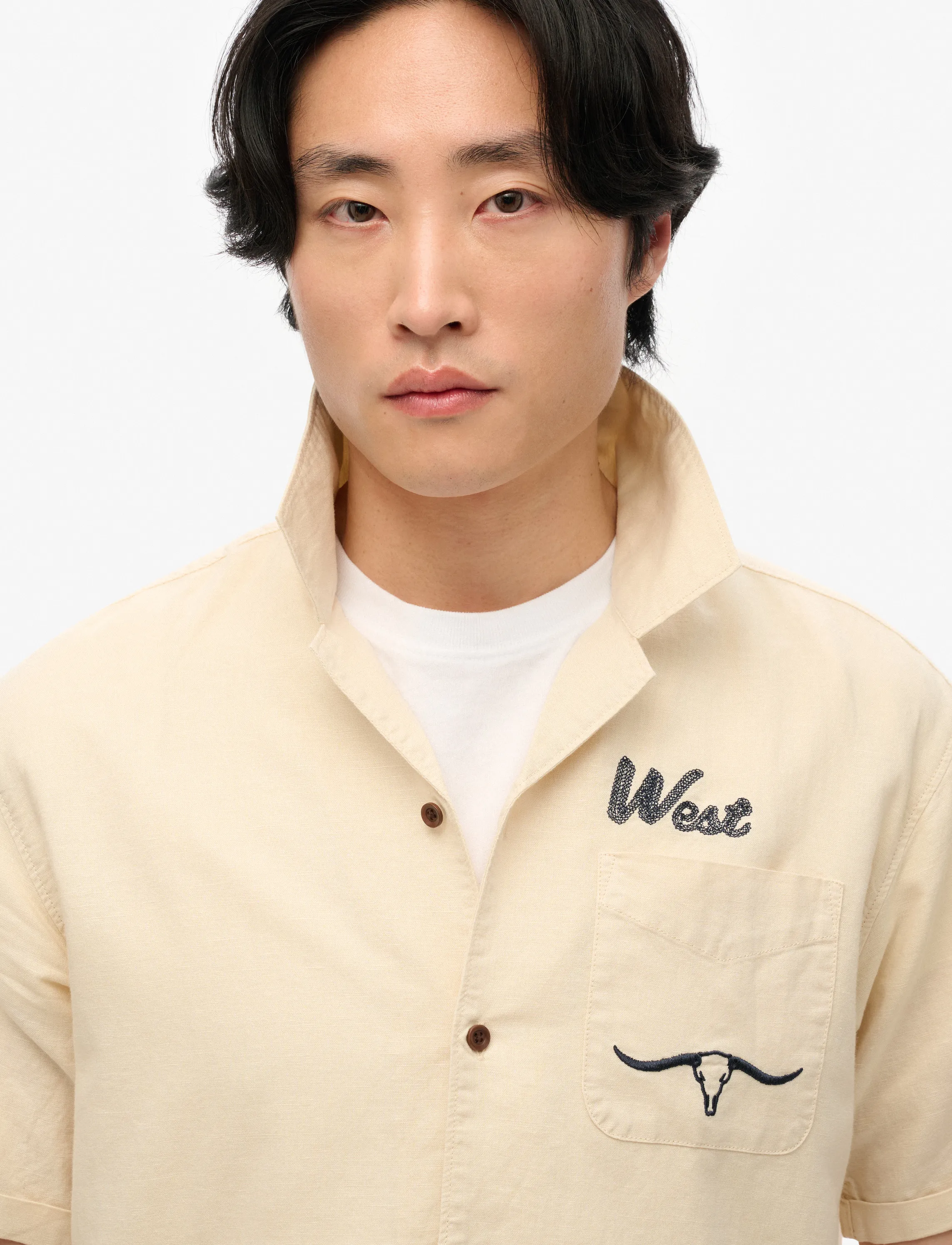 Superdry - MERCHANT RESORT SHIRT - lina krekli - oatmeal beige - 3