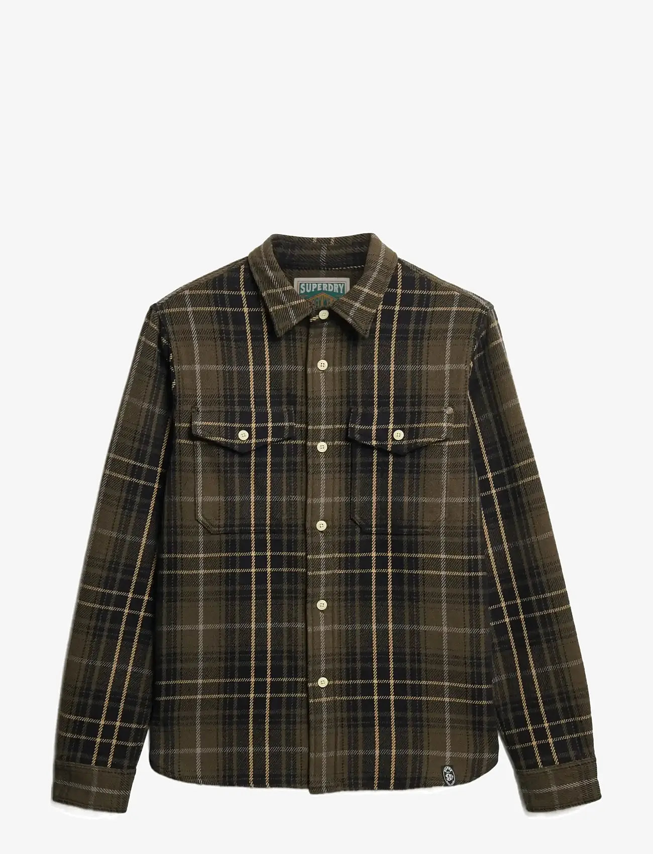 Superdry - MERCHANT HEAVY CHECKED SHIRT - karierte hemden - homestead ombre olive green - 1