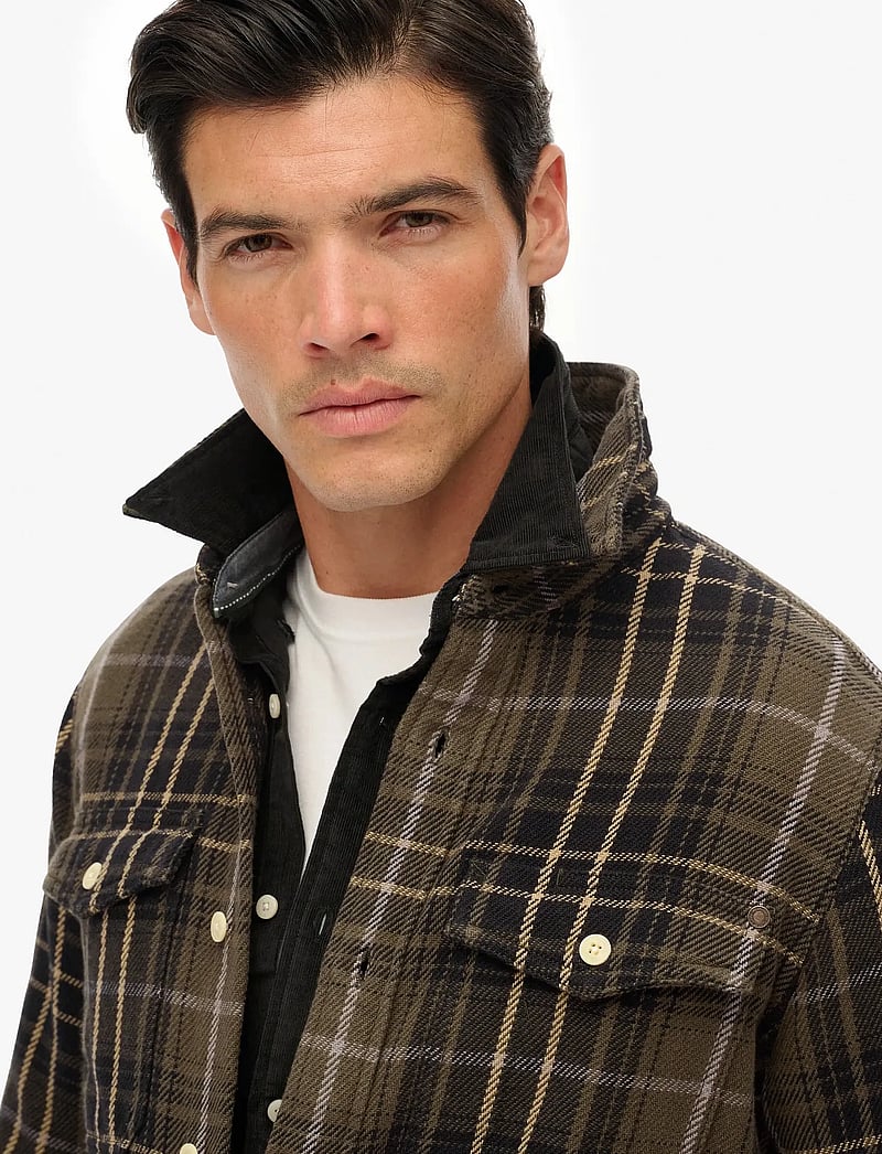 Superdry - MERCHANT HEAVY CHECKED SHIRT - karierte hemden - homestead ombre olive green - 2