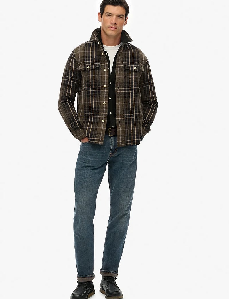 Superdry - MERCHANT HEAVY CHECKED SHIRT - karierte hemden - homestead ombre olive green - 4