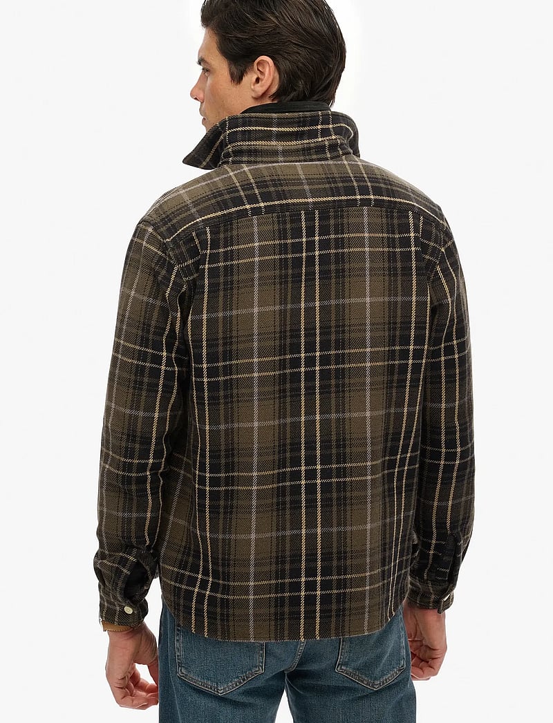 Superdry - MERCHANT HEAVY CHECKED SHIRT - karierte hemden - homestead ombre olive green - 5