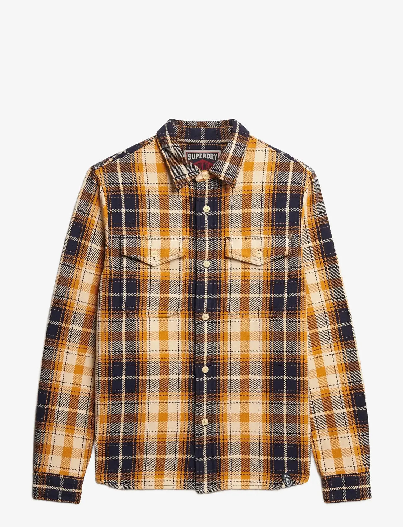 Superdry - MERCHANT HEAVY CHECKED SHIRT - efterårstøj - homestead yellow navy check - 1