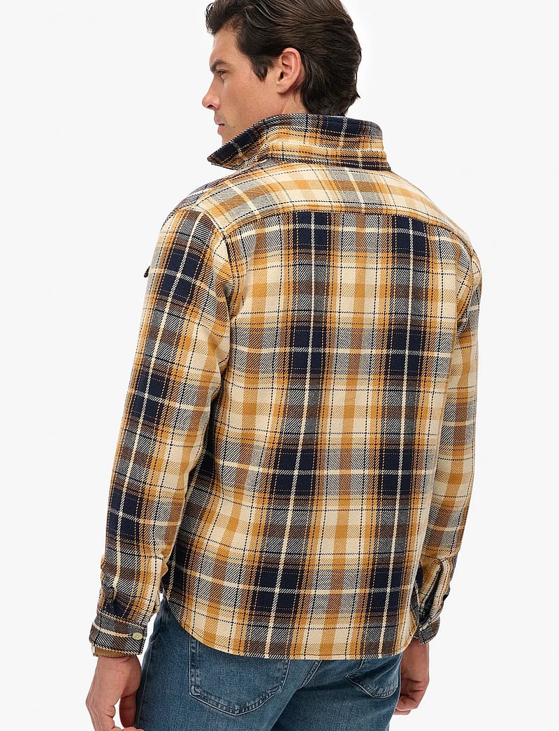 Superdry - MERCHANT HEAVY CHECKED SHIRT - karierte hemden - homestead yellow navy check - 3