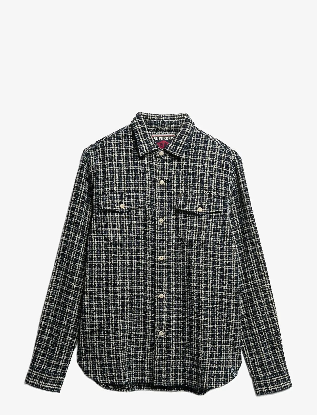 Superdry - MERCHANT TEXTURED WORK SHIRT - rutiga skjortor - indigo textured check - 1