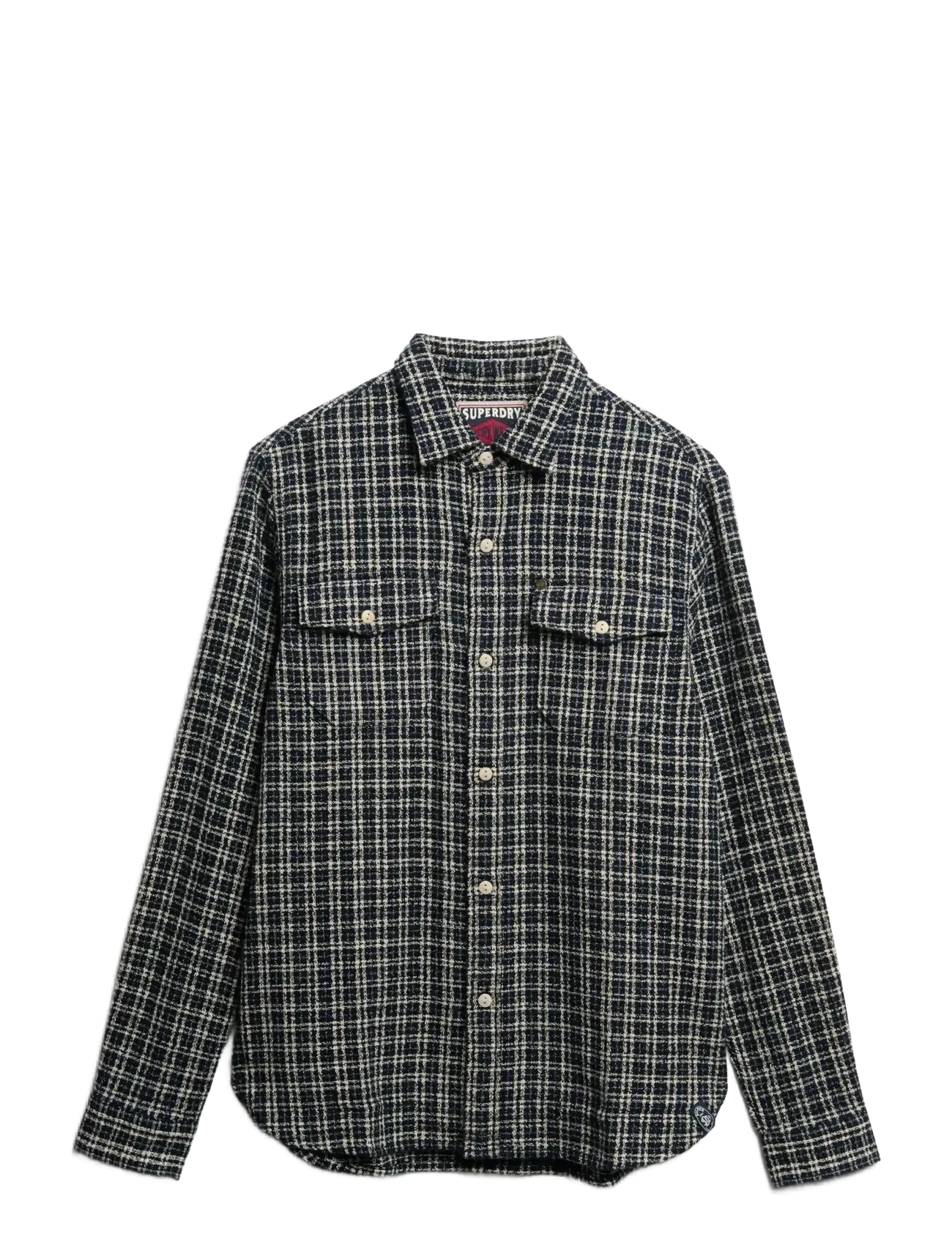 Superdry MERCHANT TEXTURED WORK SHIRT - Särgid - INDIGO TEXTURED CHECK / multi