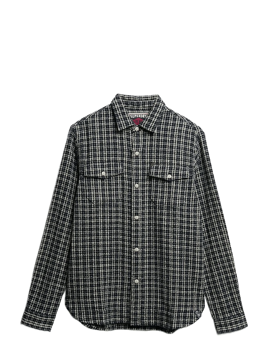 Superdry - MERCHANT TEXTURED WORK SHIRT - koszule w kratkę - indigo textured check - 1