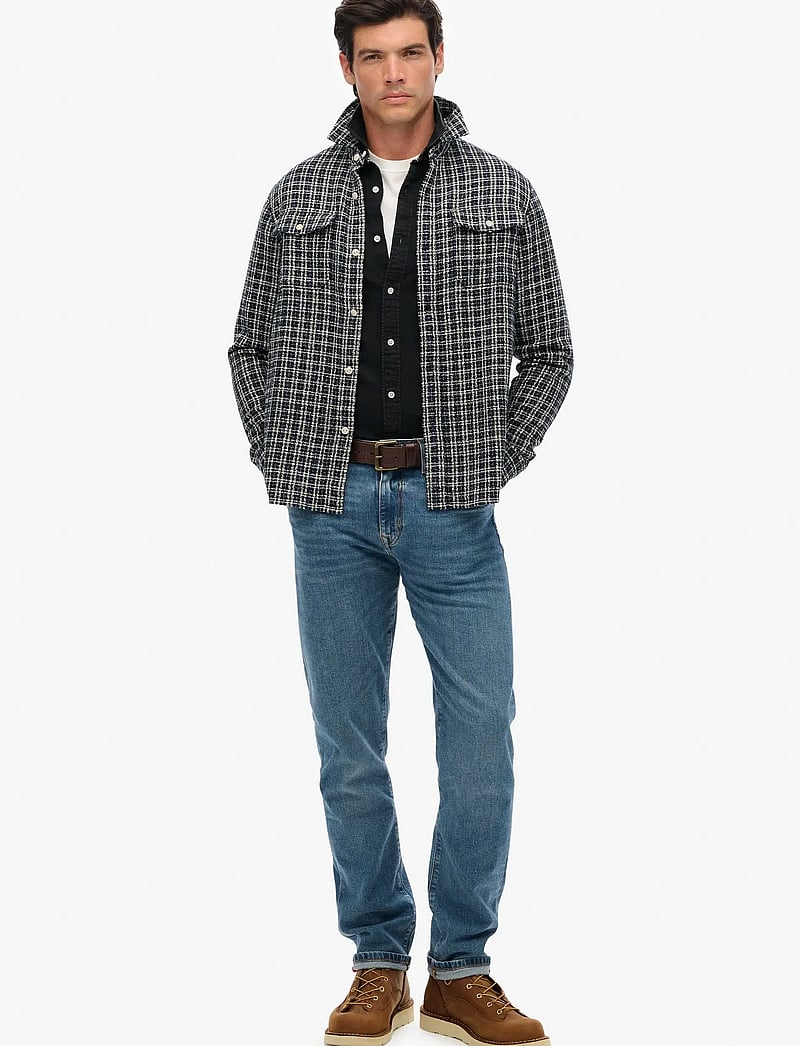 Superdry - MERCHANT TEXTURED WORK SHIRT - checkered shirts - indigo textured check - 4