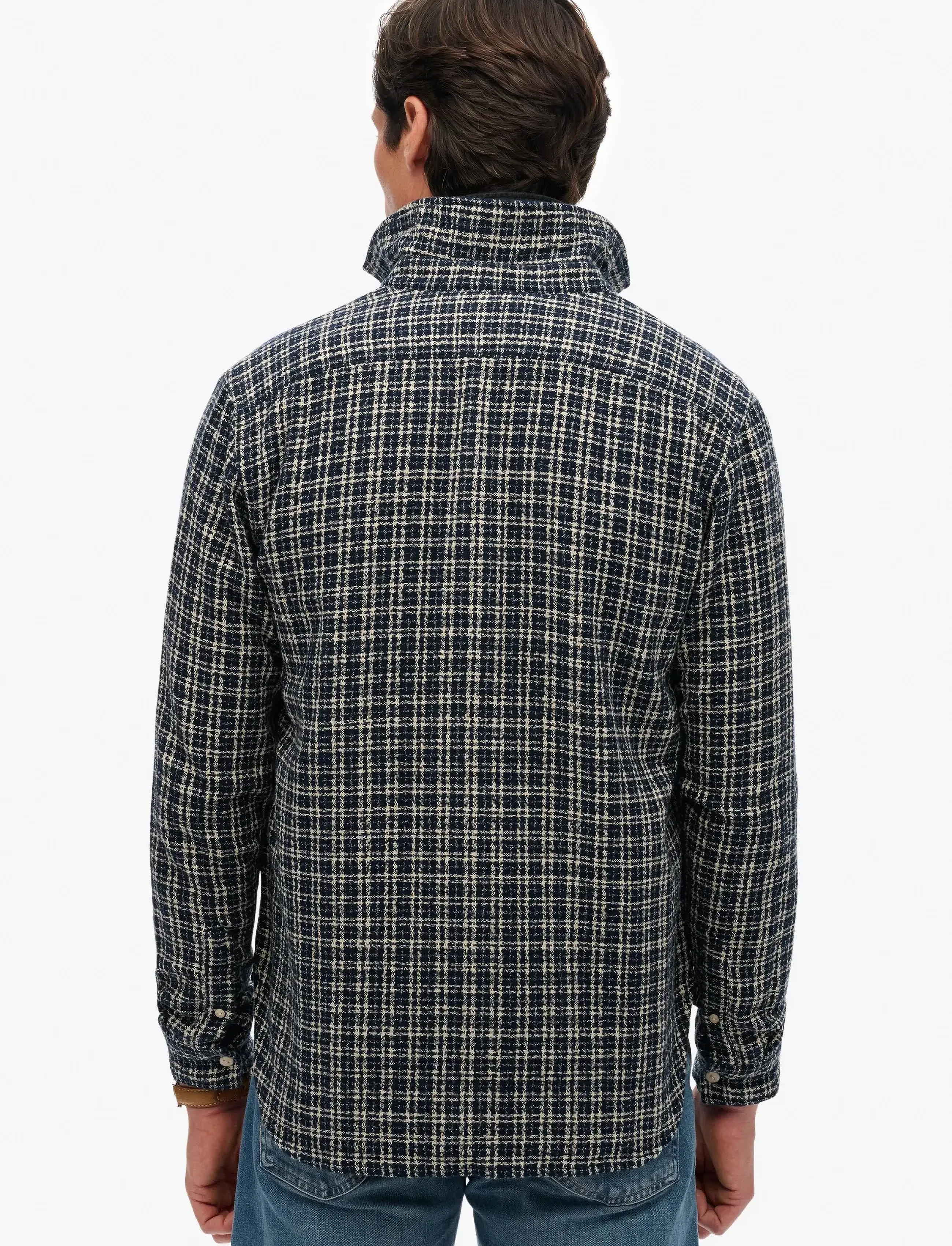 Superdry - MERCHANT TEXTURED WORK SHIRT - ternede skjorter - indigo textured check - 5