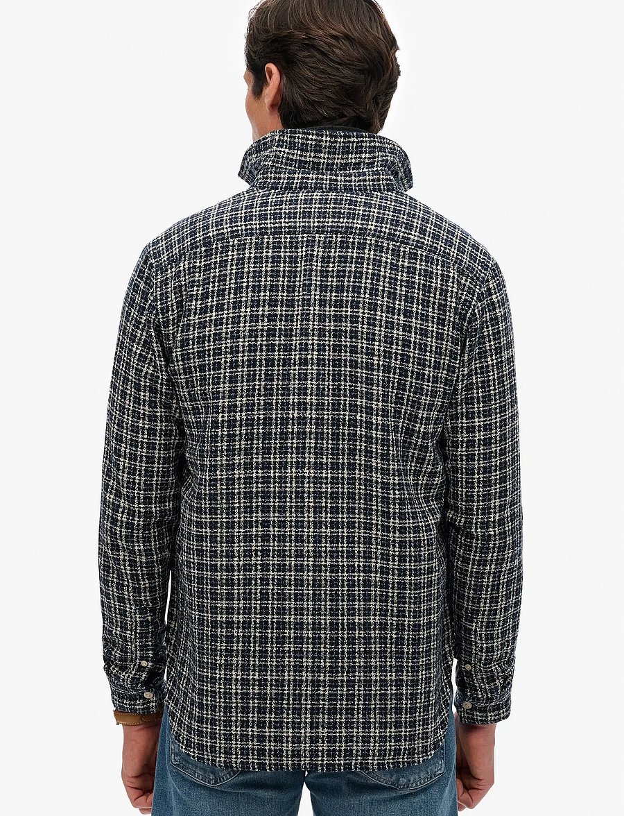 Superdry - MERCHANT TEXTURED WORK SHIRT - koszule w kratkę - indigo textured check - 5