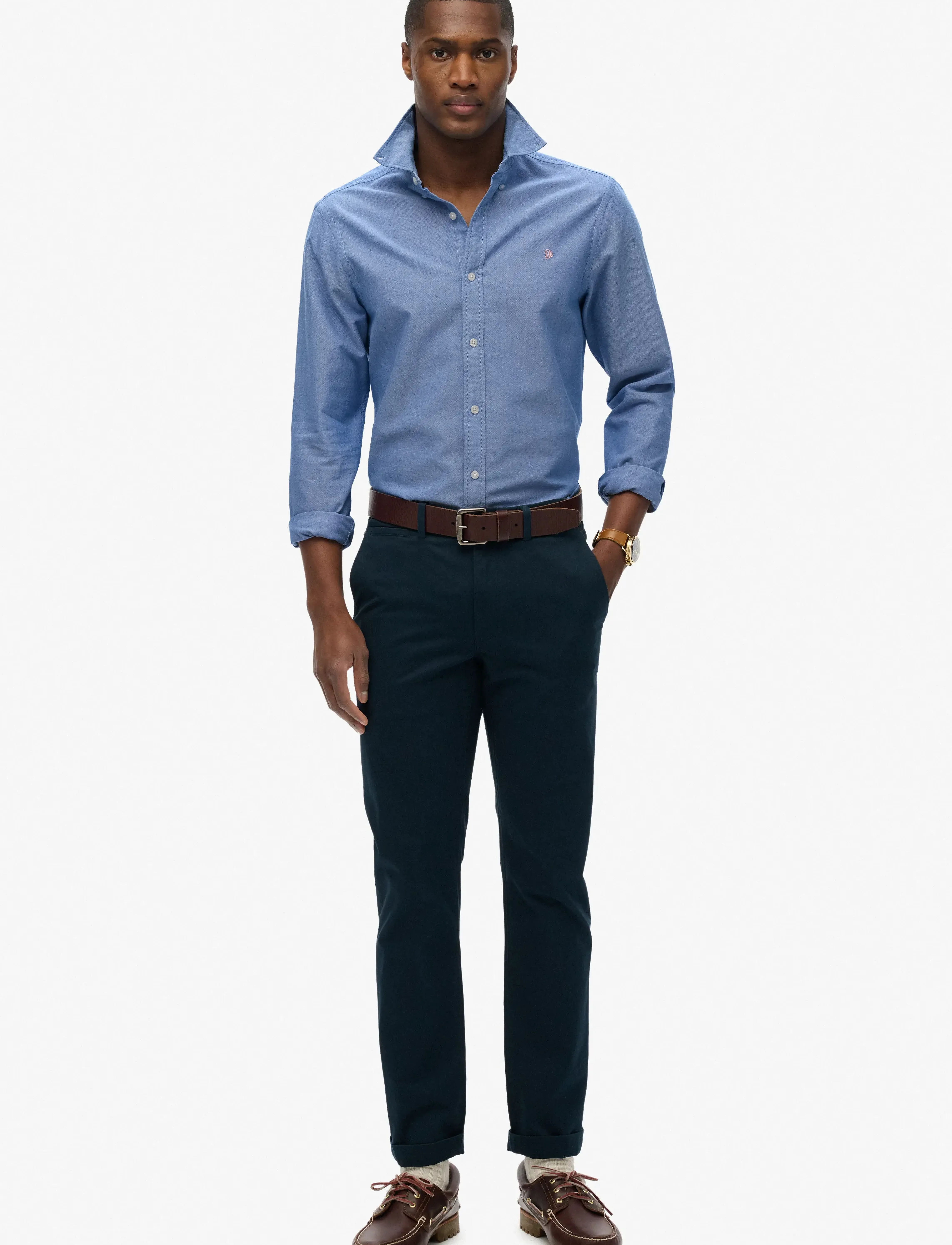 Superdry - CLASSIC OXFORD L/S SHIRT - azure blue chambray oxford - 3