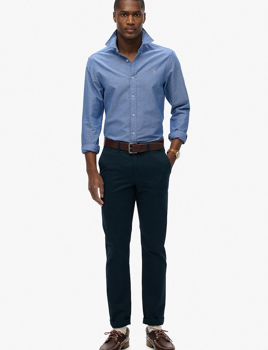 Superdry - CLASSIC OXFORD L/S SHIRT - azure blue chambray oxford - 3