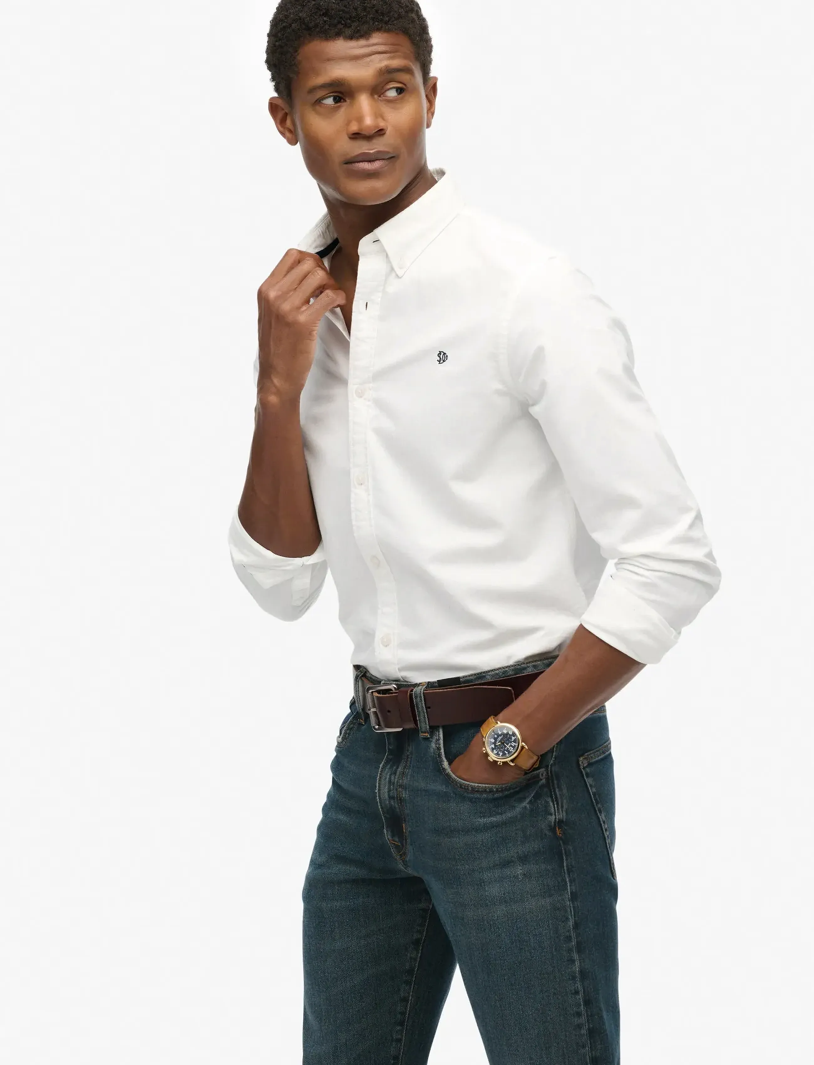 Superdry - CLASSIC OXFORD L/S SHIRT - optic white oxford - 4