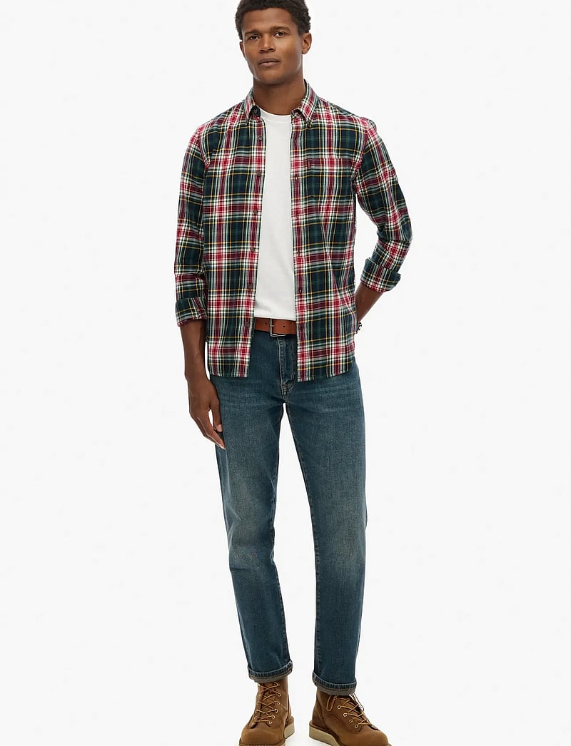 Superdry - VINTAGE CHECK SHIRT - karierte hemden - grace check green - 3