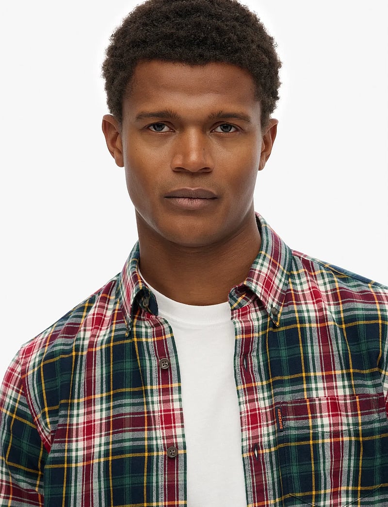 Superdry - VINTAGE CHECK SHIRT - karierte hemden - grace check green - 4