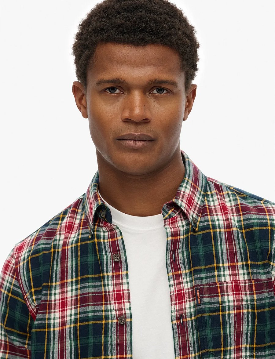 Superdry - VINTAGE CHECK SHIRT - karierte hemden - grace check green - 4