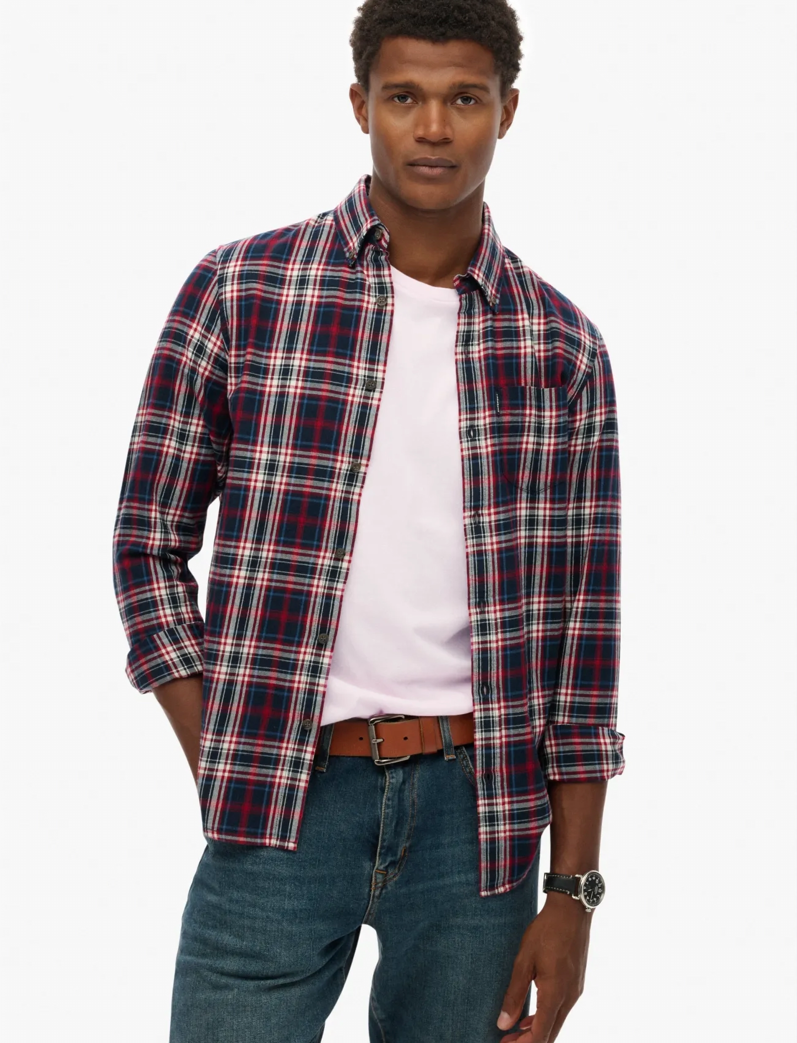 Superdry VINTAGE CHECK SHIRT - Karierte Hemden - GRACE CHECK NAVY / multi