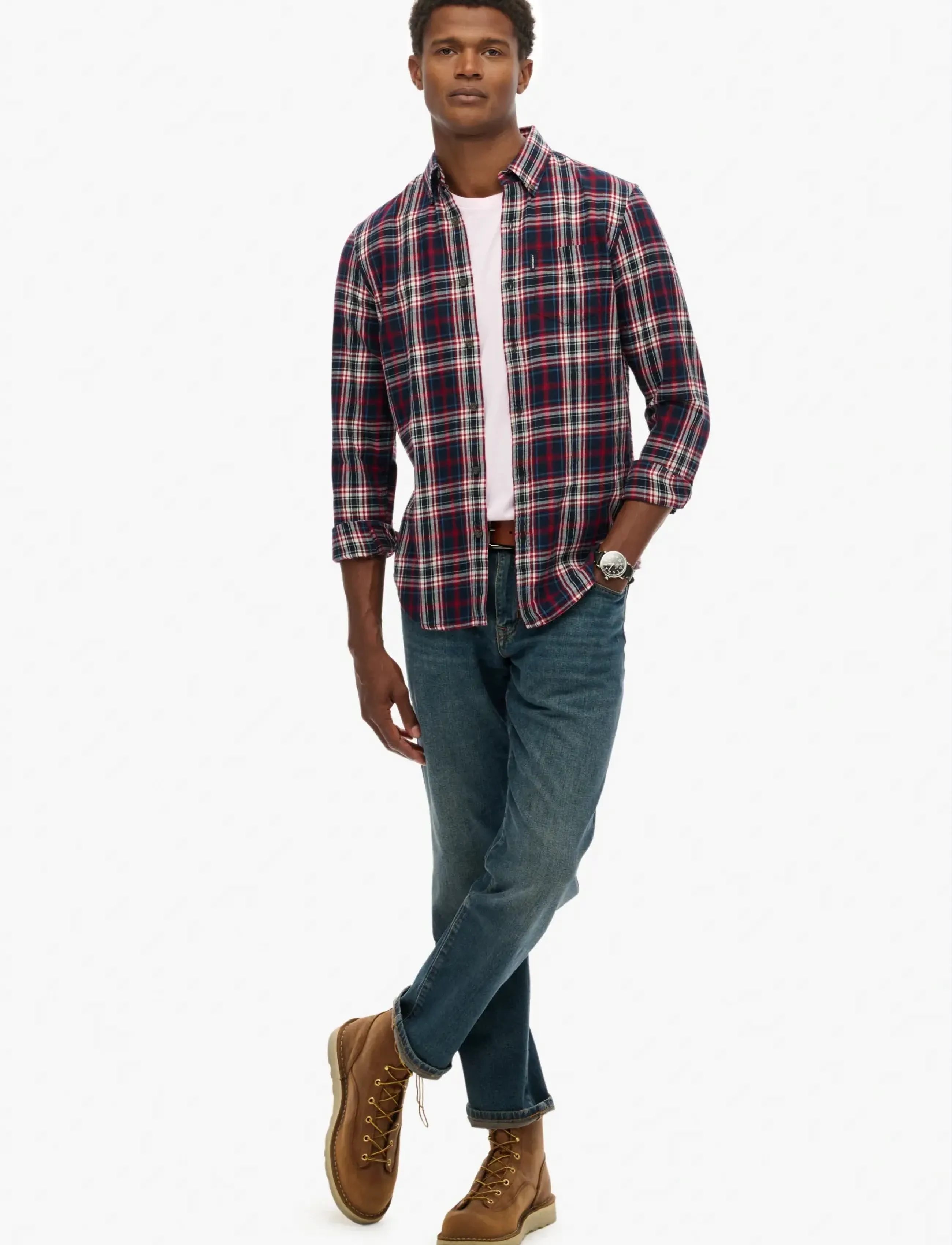 Superdry - VINTAGE CHECK SHIRT - karierte hemden - grace check navy - 3