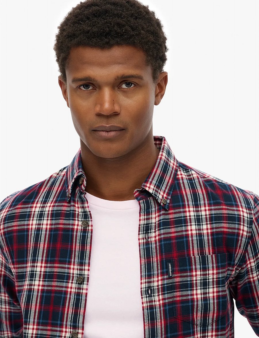 Superdry - VINTAGE CHECK SHIRT - karierte hemden - grace check navy - 4