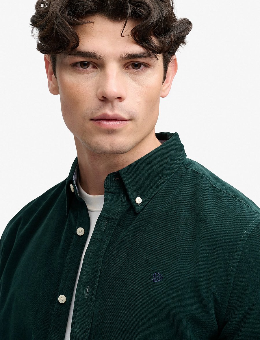 Superdry - CLASSIC NEEDLE CORD SHIRT - cordhemden - eagle green - 4