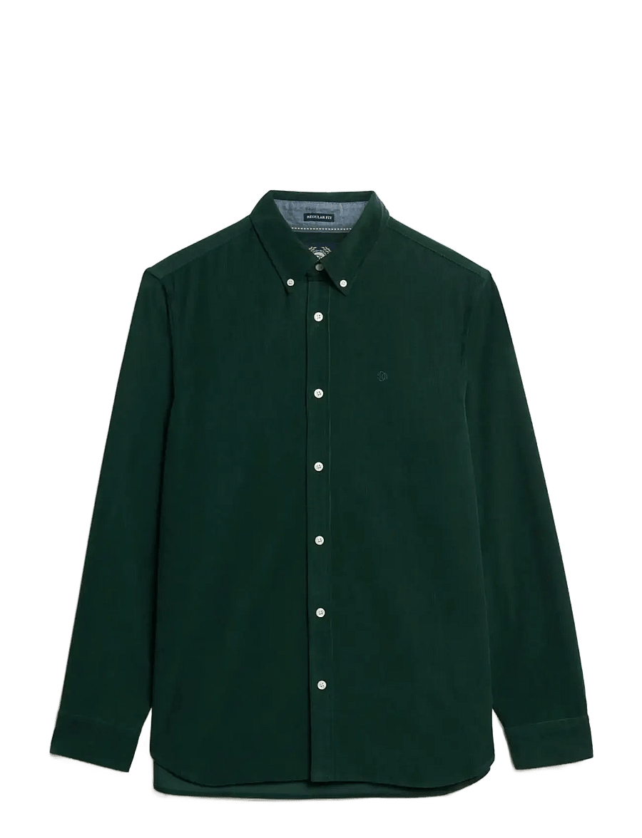 Superdry - CLASSIC NEEDLE CORD SHIRT - cordhemden - enamel green - 1