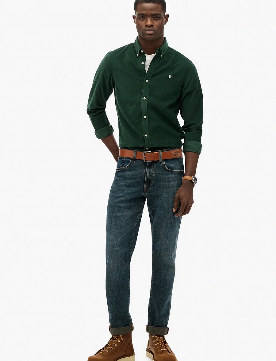 Superdry - CLASSIC NEEDLE CORD SHIRT - cordhemden - enamel green - 2