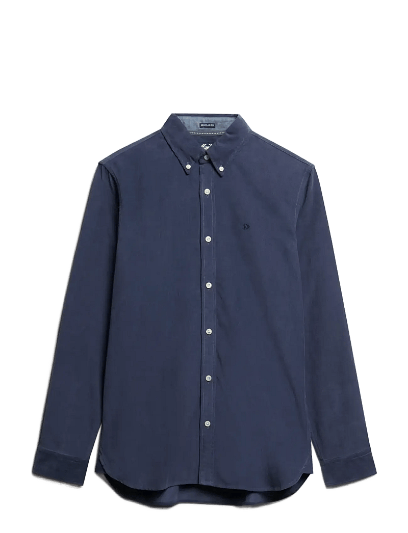 Superdry - CLASSIC NEEDLE CORD SHIRT - manchesterskjortor - lauren navy - 1