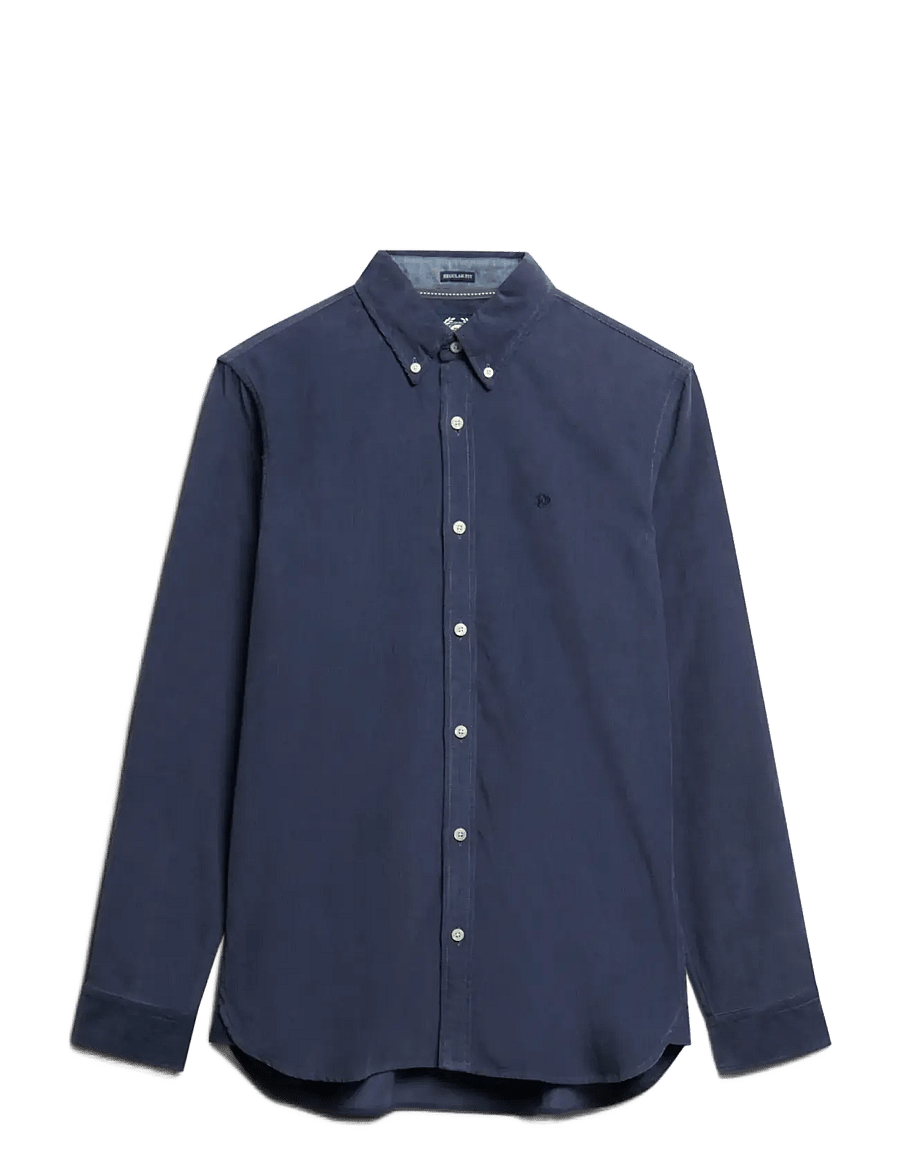 Superdry - CLASSIC NEEDLE CORD SHIRT - velvet särgid - lauren navy - 1