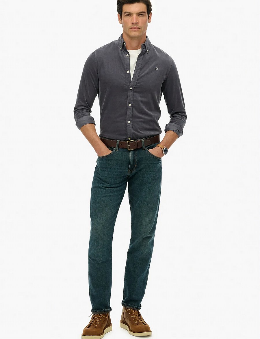 Superdry - CLASSIC NEEDLE CORD SHIRT - velvet särgid - lauren navy - 2