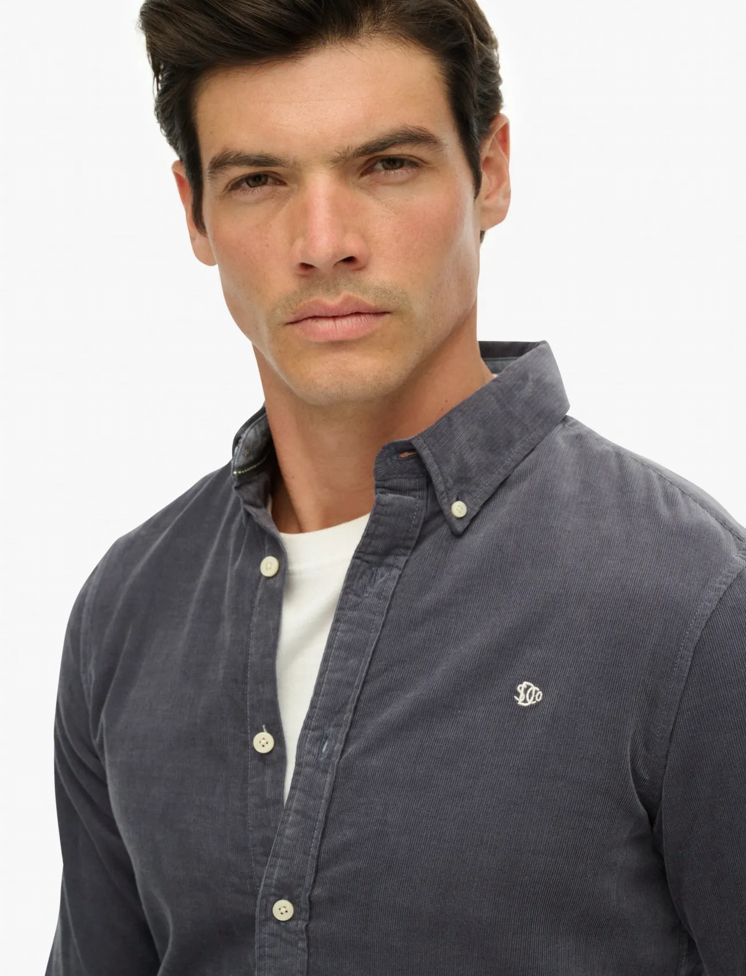 Superdry - CLASSIC NEEDLE CORD SHIRT - velvet särgid - lauren navy - 5