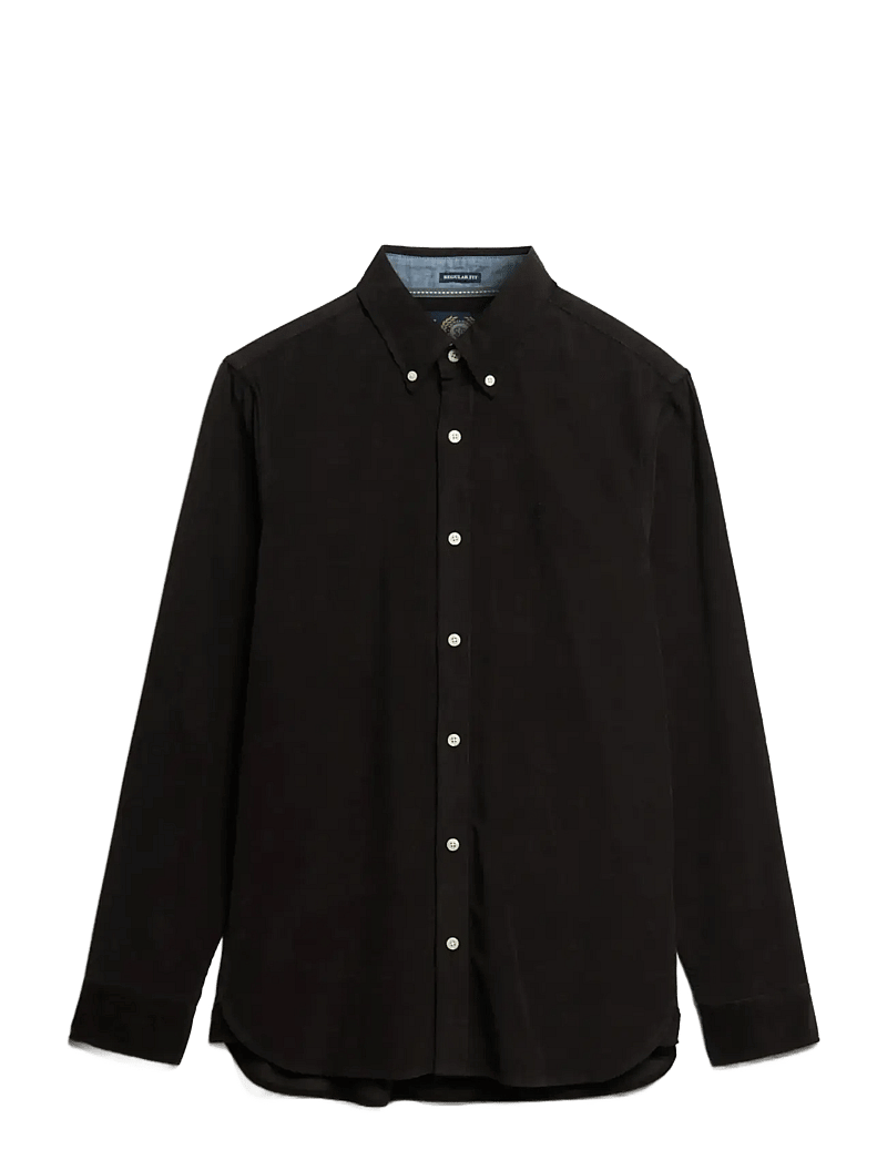 Superdry - CLASSIC NEEDLE CORD SHIRT - manchesterskjortor - meteorite black - 1
