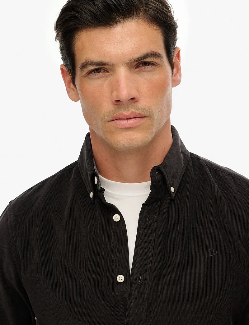 Superdry - CLASSIC NEEDLE CORD SHIRT - manchesterskjortor - meteorite black - 3