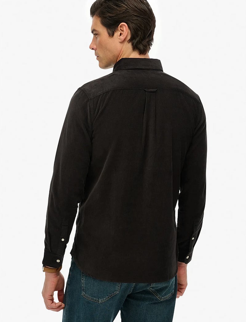 Superdry - CLASSIC NEEDLE CORD SHIRT - manchesterskjortor - meteorite black - 4