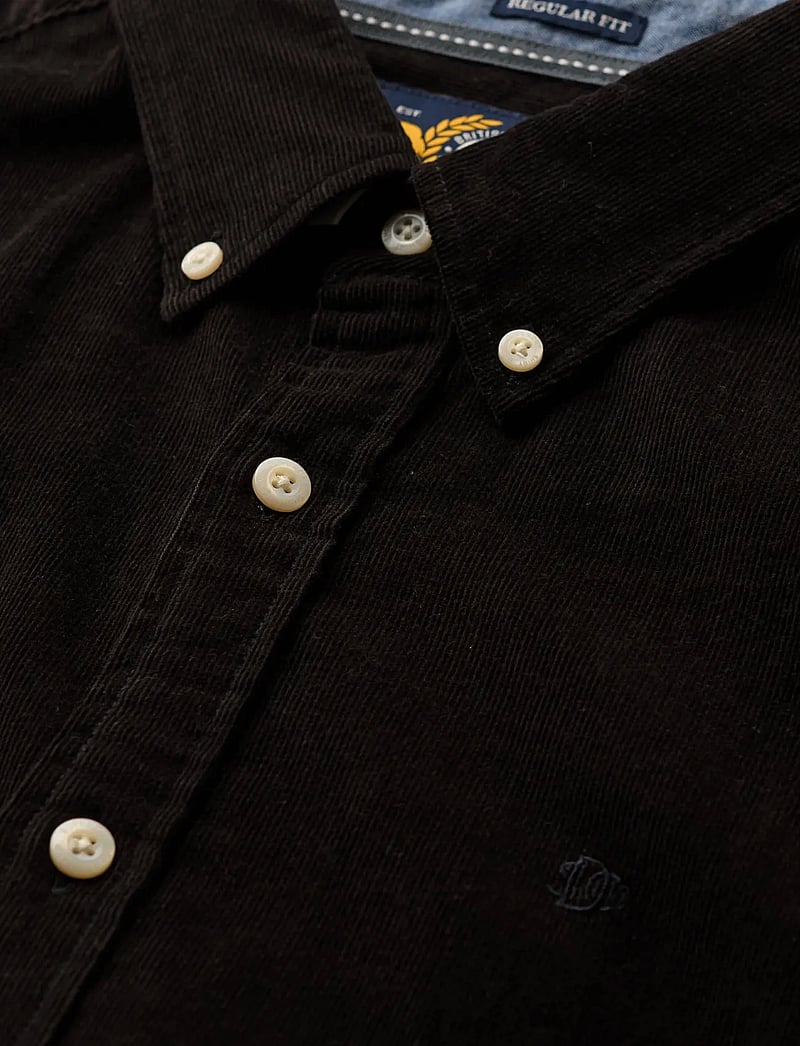 Superdry - CLASSIC NEEDLE CORD SHIRT - manchesterskjortor - meteorite black - 5