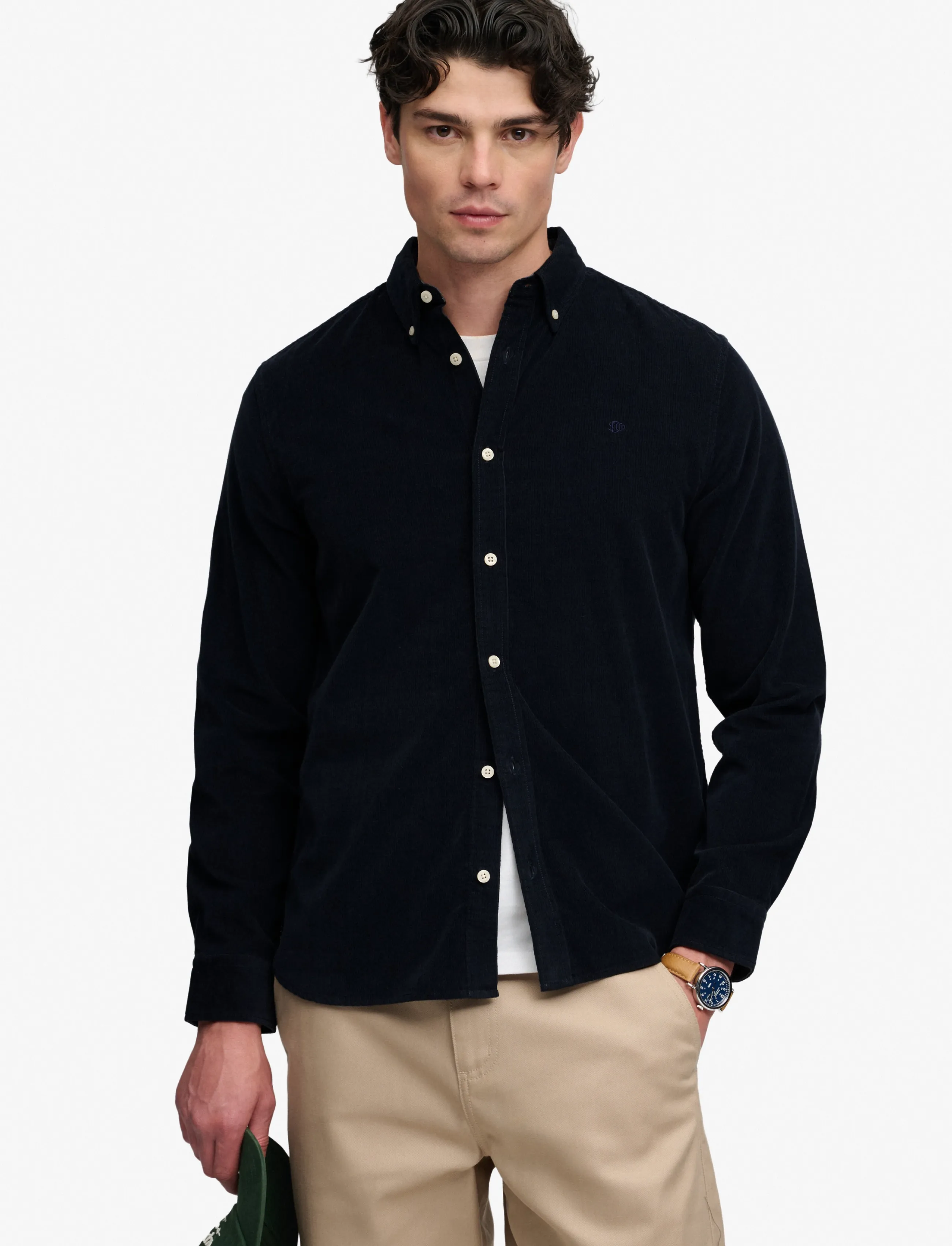 Superdry CLASSIC NEEDLE CORD SHIRT - Clothing - RICH NAVY / navy
