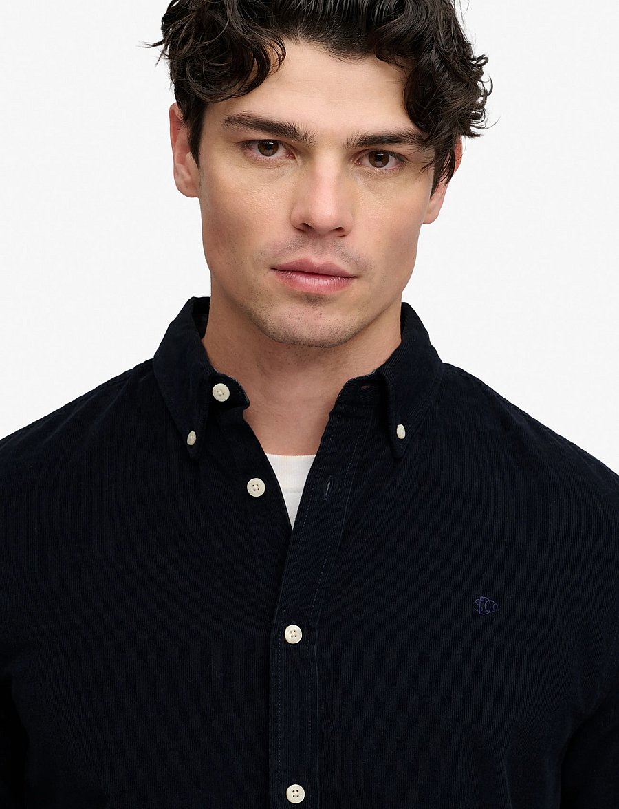 Superdry - CLASSIC NEEDLE CORD SHIRT - corduroy shirts - rich navy - 4