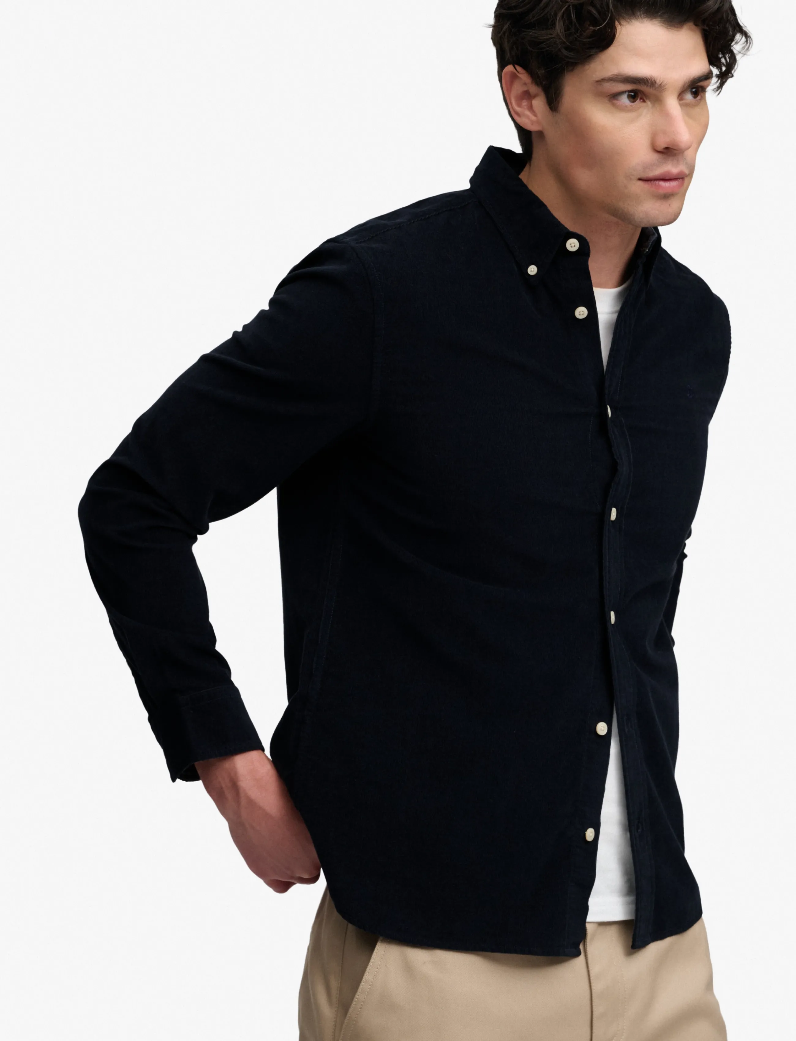 Superdry - CLASSIC NEEDLE CORD SHIRT - corduroy shirts - rich navy - 5