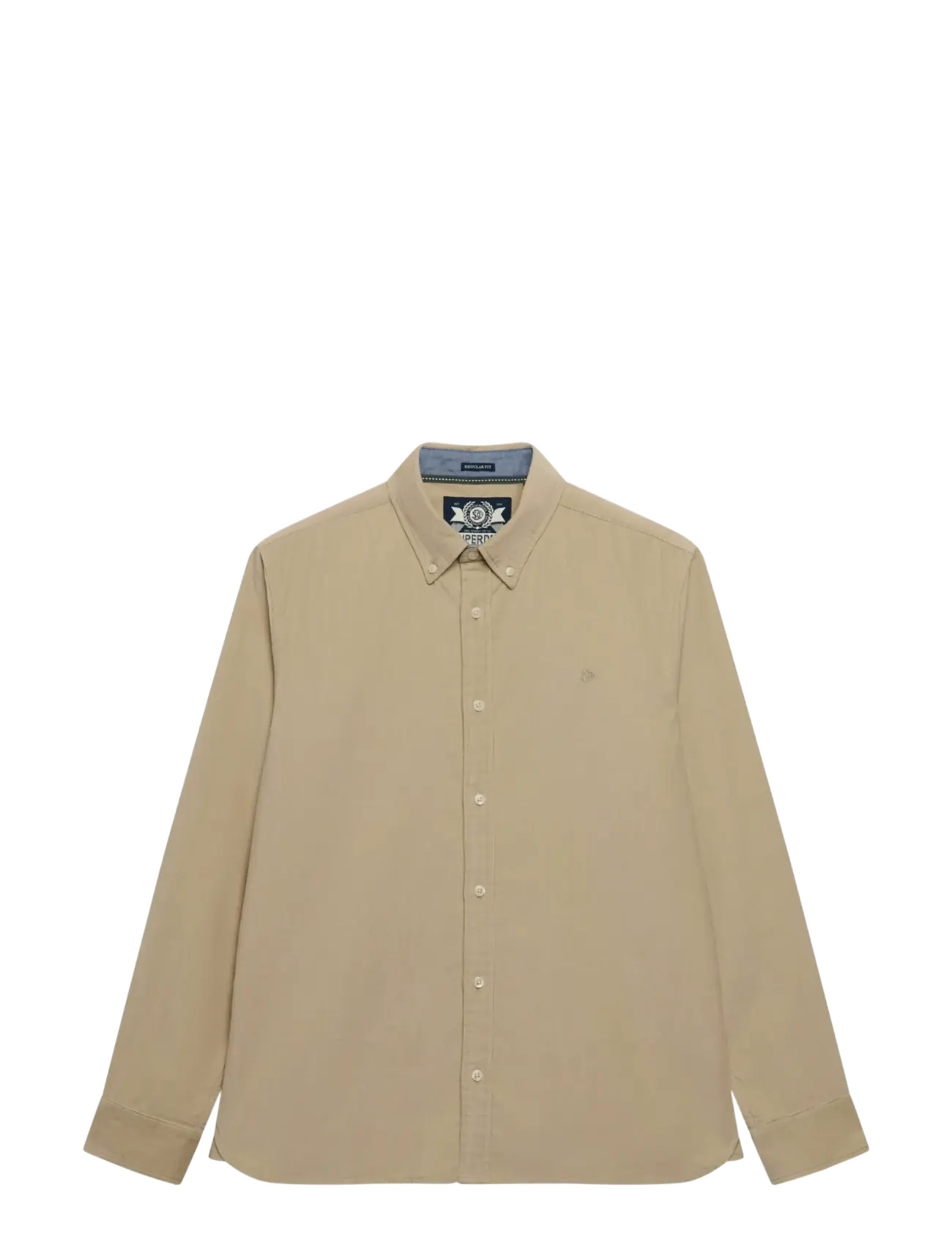 Superdry - CLASSIC NEEDLE CORD SHIRT - corduroy shirts - stone wash taupe brown - 2