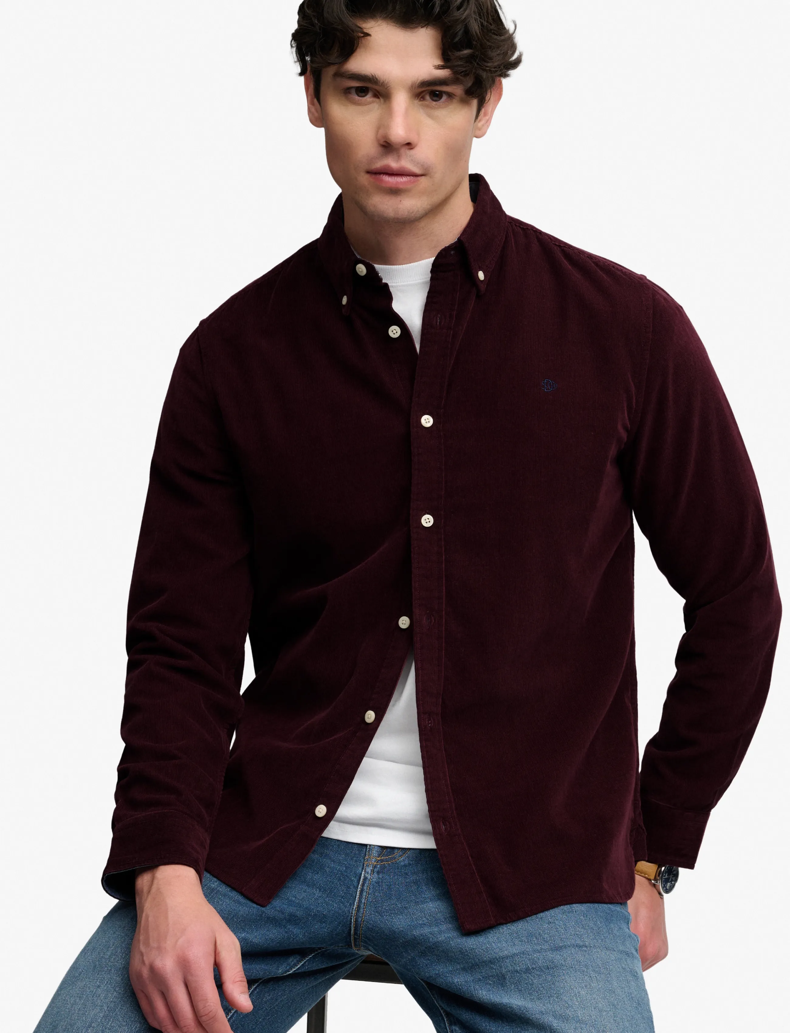 Superdry - CLASSIC NEEDLE CORD SHIRT - manchesterskjortor - winter port - 5