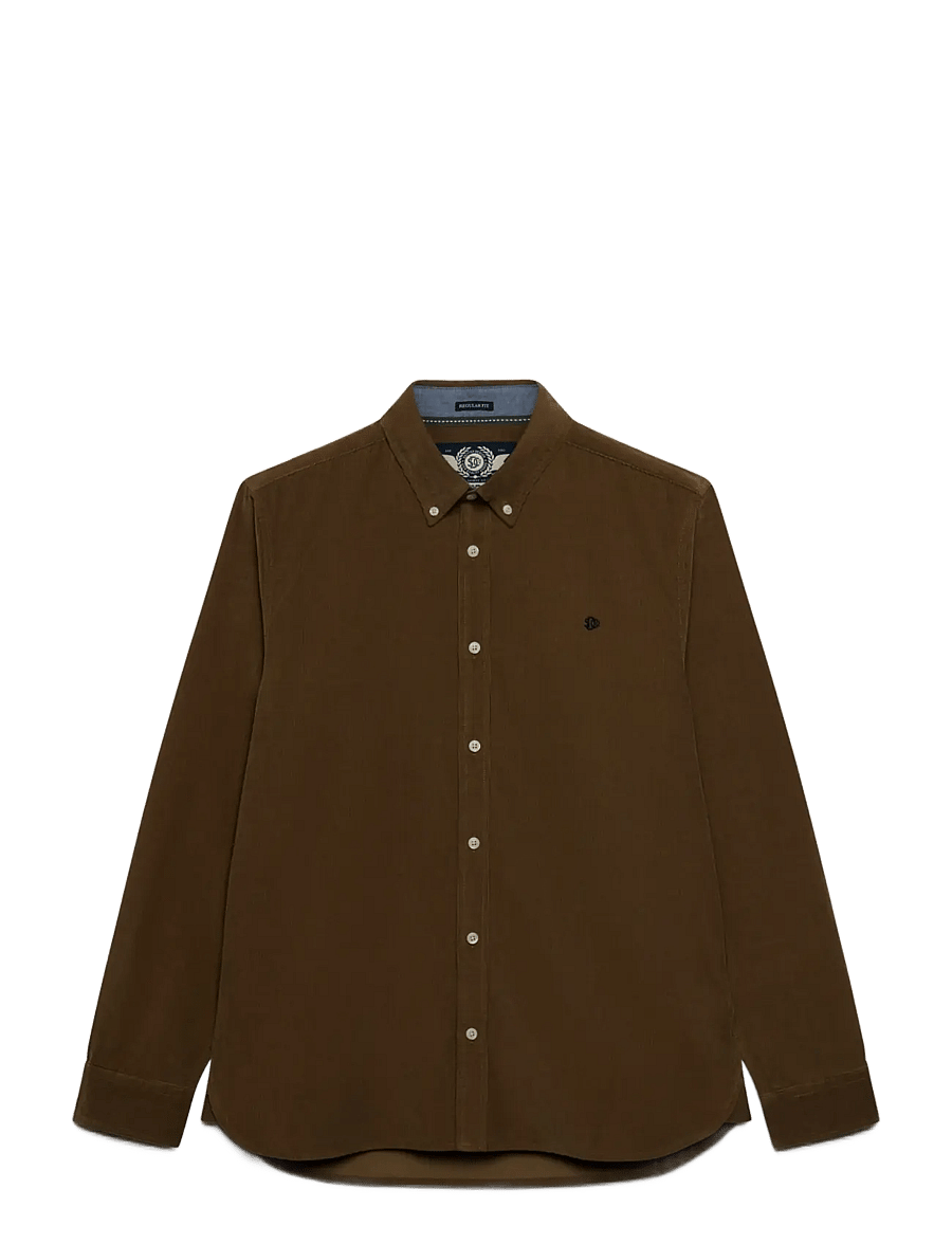Superdry - CLASSIC NEEDLE CORD SHIRT - cordhemden - winter twig beige - 1
