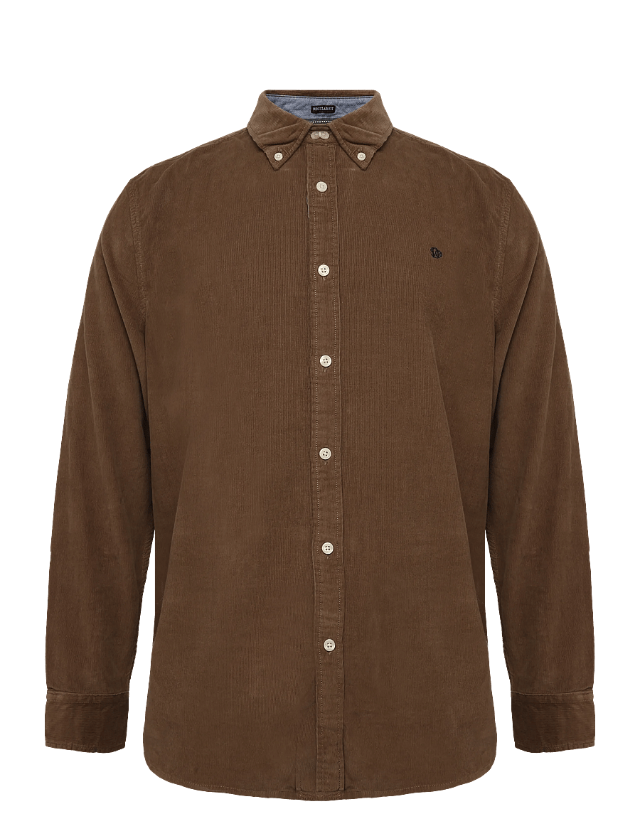 Superdry - CLASSIC NEEDLE CORD SHIRT - velvetsärgid - winter twig beige - 1