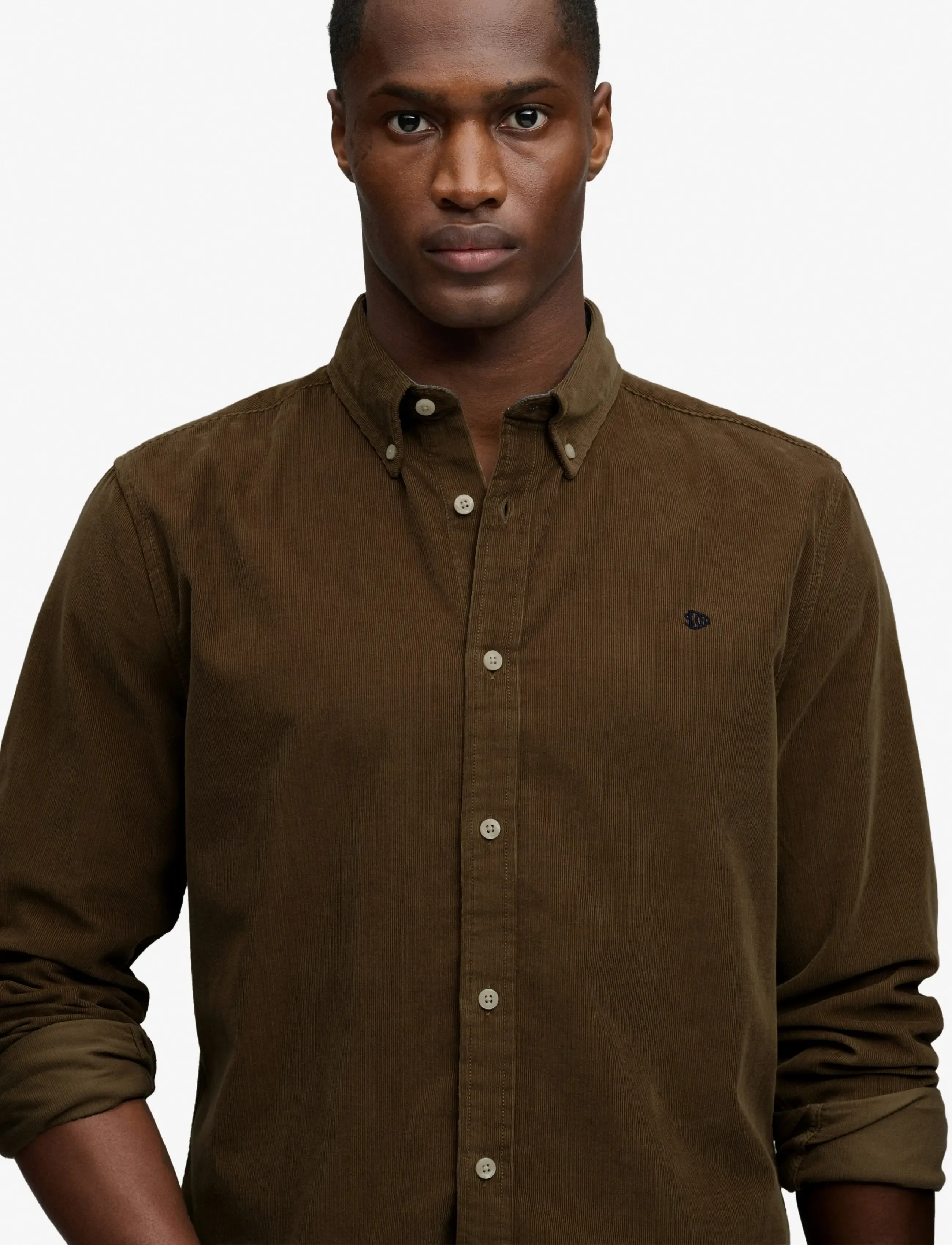 Superdry CLASSIC NEEDLE CORD SHIRT - Hemden - WINTER TWIG BEIGE / brown