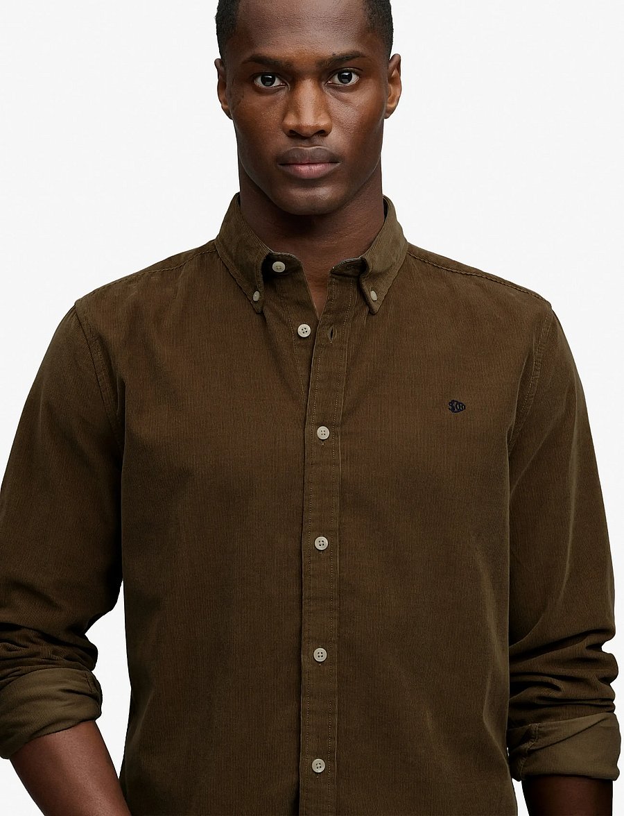 Superdry - CLASSIC NEEDLE CORD SHIRT - cordhemden - winter twig beige - 0
